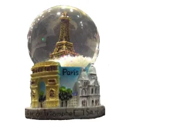 Bola de nieve Torre Eiffel y monumentos de París