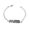 Brazalete plateado con pedrería París