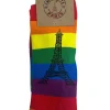 Calcetines LGBT Arco Iris con Torre Eiffel