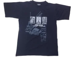 Camiseta Monumentos de París Francia original Negra