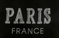 Camiseta mujer París pedrería y perlas