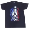 Camiseta negra Torre Eiffel Paz París