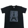 Camiseta Torre Eiffel París Francia negro