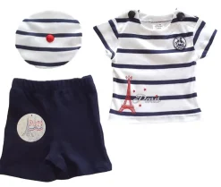 Camiseta Torre Eiffel París con boina y pantalones cortos