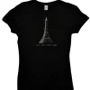 Camiseta Torre Eiffel Strass 3 colores estilizada