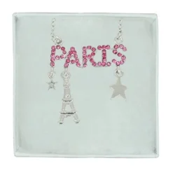 Collar París pedredría rosa