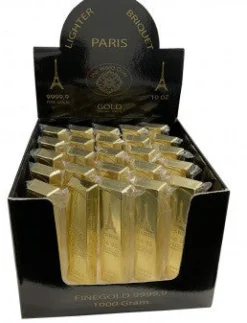 Encendedor Torre Eiffel Paris Gold Bar