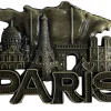 Imán París mapa de Francia monumento Bronce