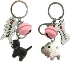Llavero Paris Cat o Dog