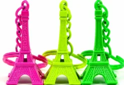 Llavero Torre Eiffel 3 colores fluorescentes