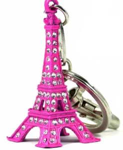 Llavero Torre Eiffel fluorescente con pedrería