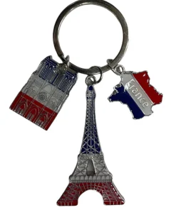 Llavero Torre Eiffel Notre Dame Paris Tricolore