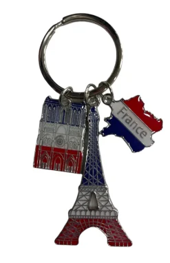Llavero Torre Eiffel Notre Dame Paris Tricolore