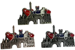 Magnet Recuerdos París Corazones Pedrería