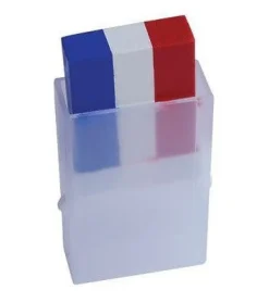 Maquillaje tricolor para hinchas de Francia