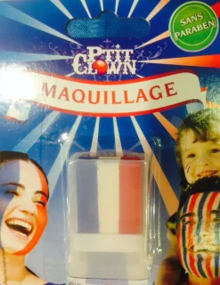Maquillaje tricolor para hinchas de Francia