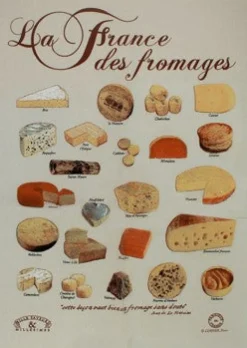 Paño de cocina Quesos de Francia