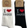 Par de calcetines I LOVE PARIS blancos o negros