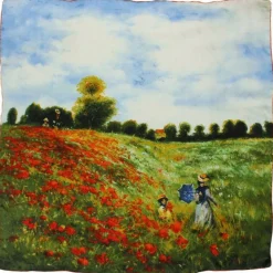 Pañuelo de seda "Campo de amapolas" de Claude Monet