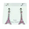 Pendientes rosados Torre Eiffel