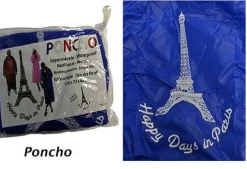 Poncho impermeable Torre Eiffel "Happy Days in Paris"