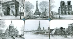 Posavaso recuerdo París blanco y negro