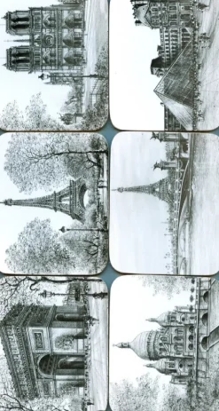 Posavaso recuerdo París blanco y negro