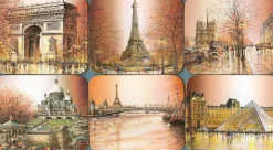 6 posavasos París marrón