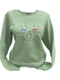 Sudadera París Francia Verde