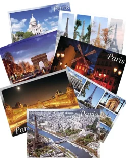 Surtido de 10 tarjetas postales de París