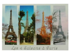 Tarjeta postal Las 4 estaciones en París