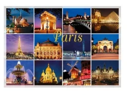 Tarjeta postal París de noche