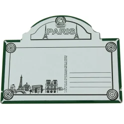 Tarjeta postal Placa de calle París Torre Eiffel