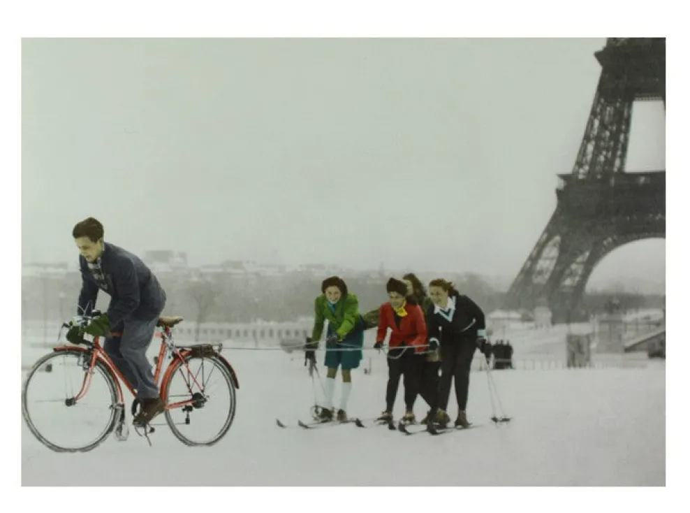 Tarjeta postal ski en París