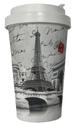 Taza de viaje Ecológica Souvenirs de París