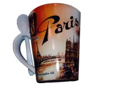 Taza "París en otoño" Torre Eiffel con cuchara