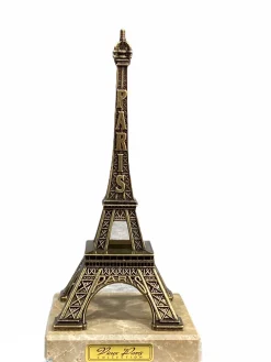Torre Eiffel de metal 25cm  marbre