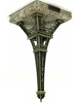 Torre Eiffel de metal 25cm  marbre