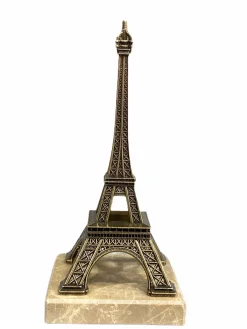 Torre Eiffel de metal 25cm  marbre