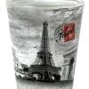 Vaso de shot 4 monumentos de París negro y blanco