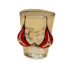 Vaso de shot pecho de mujer