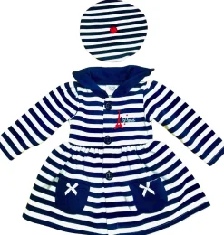 Vestido marinero Paris Eiffel Tower con nudo 2 bolsillos